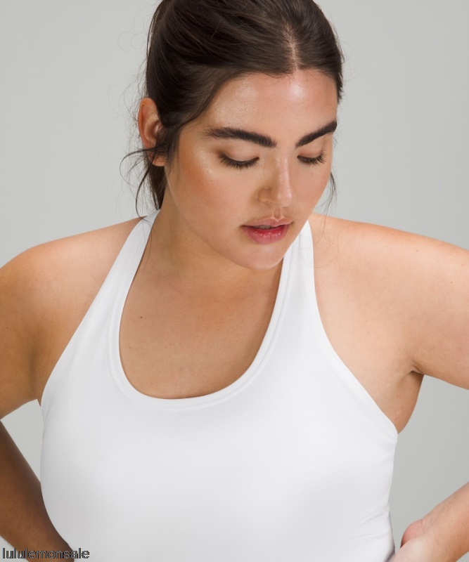 Lululemon Damen DELULU522 | Cooles Racerback Kurzes Tanktop Nulu White